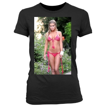 Carmen Electra Women's Junior Cut Crewneck T-Shirt