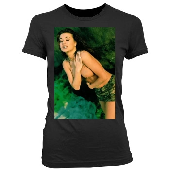 Carmen Electra Women's Junior Cut Crewneck T-Shirt