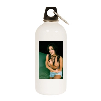 Carmen Electra White Water Bottle With Carabiner