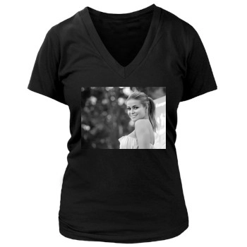 Carmen Electra Women's Deep V-Neck TShirt