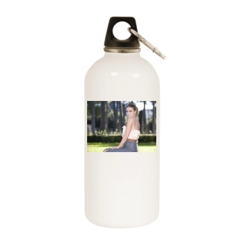 Carmen Electra White Water Bottle With Carabiner