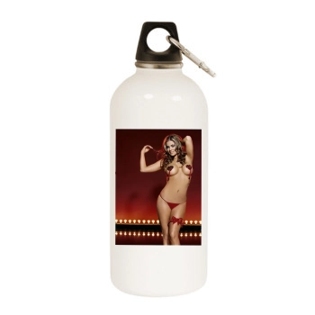 Carmen Electra White Water Bottle With Carabiner