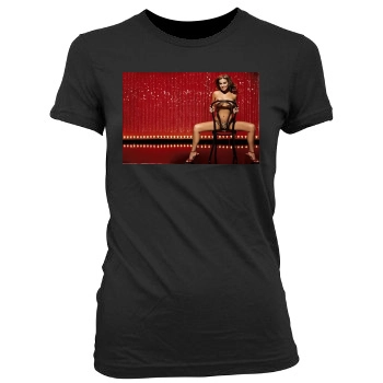 Carmen Electra Women's Junior Cut Crewneck T-Shirt