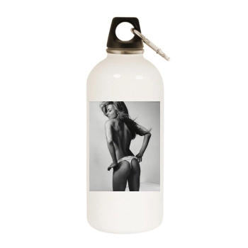 Carmen Electra White Water Bottle With Carabiner