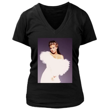 Carmen Electra Women's Deep V-Neck TShirt