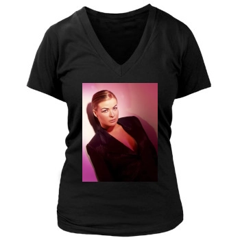 Carmen Electra Women's Deep V-Neck TShirt