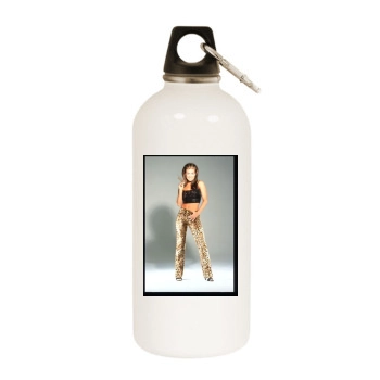 Carmen Electra White Water Bottle With Carabiner