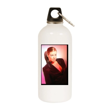 Carmen Electra White Water Bottle With Carabiner