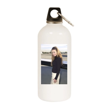 Carmen Electra White Water Bottle With Carabiner