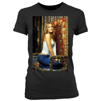 Carmen Electra Women's Junior Cut Crewneck T-Shirt