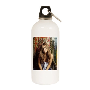 Carmen Electra White Water Bottle With Carabiner