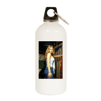 Carmen Electra White Water Bottle With Carabiner