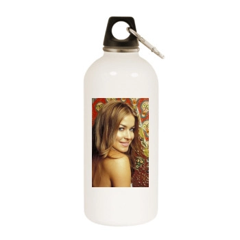 Carmen Electra White Water Bottle With Carabiner