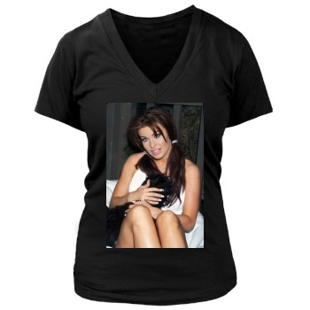 Carmen Electra Women's Deep V-Neck TShirt