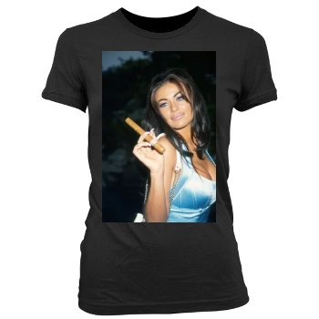 Carmen Electra Women's Junior Cut Crewneck T-Shirt