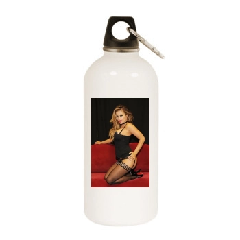 Carmen Electra White Water Bottle With Carabiner