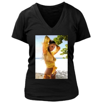 Bar Refaeli Women's Deep V-Neck TShirt