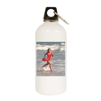 Carmen Electra White Water Bottle With Carabiner