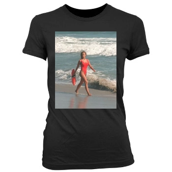 Carmen Electra Women's Junior Cut Crewneck T-Shirt