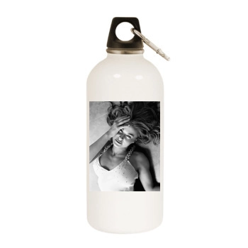 Carmen Electra White Water Bottle With Carabiner