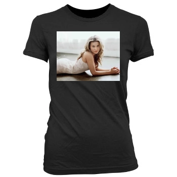 Carmen Electra Women's Junior Cut Crewneck T-Shirt