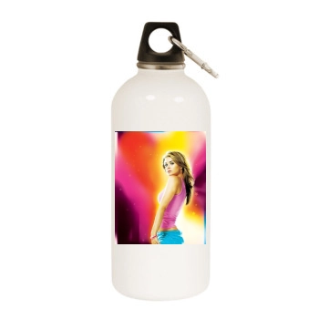 Carmen Electra White Water Bottle With Carabiner