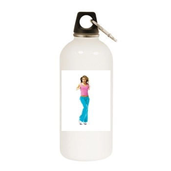 Carmen Electra White Water Bottle With Carabiner