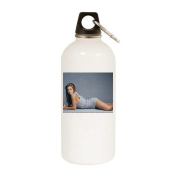 Carmen Electra White Water Bottle With Carabiner