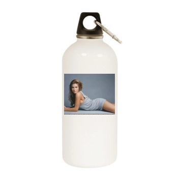 Carmen Electra White Water Bottle With Carabiner