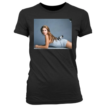 Carmen Electra Women's Junior Cut Crewneck T-Shirt