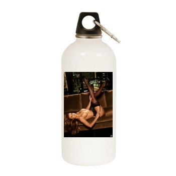 Carmen Electra White Water Bottle With Carabiner