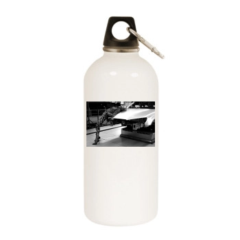 Carmen Kass White Water Bottle With Carabiner