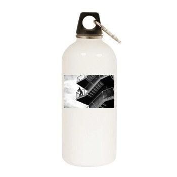 Carmen Kass White Water Bottle With Carabiner