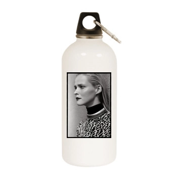 Carmen Kass White Water Bottle With Carabiner