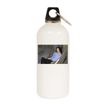 Ben Barnes White Water Bottle With Carabiner