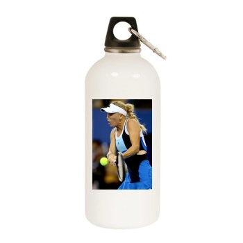 Caroline Wozniacki White Water Bottle With Carabiner