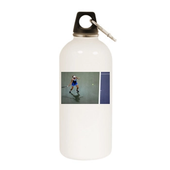 Caroline Wozniacki White Water Bottle With Carabiner