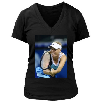 Caroline Wozniacki Women's Deep V-Neck TShirt