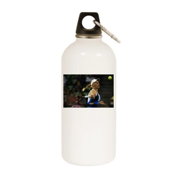 Caroline Wozniacki White Water Bottle With Carabiner