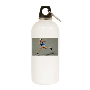 Caroline Wozniacki White Water Bottle With Carabiner