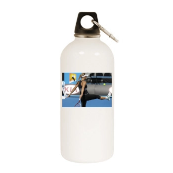 Caroline Wozniacki White Water Bottle With Carabiner