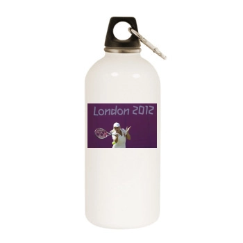 Caroline Wozniacki White Water Bottle With Carabiner