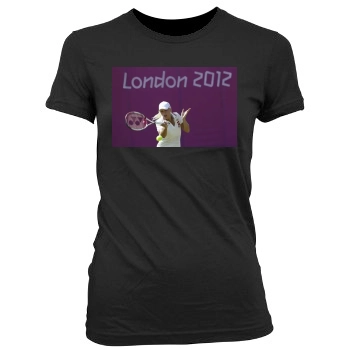 Caroline Wozniacki Women's Junior Cut Crewneck T-Shirt