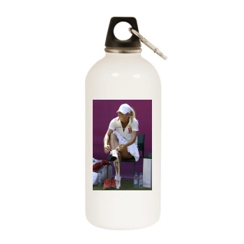 Caroline Wozniacki White Water Bottle With Carabiner