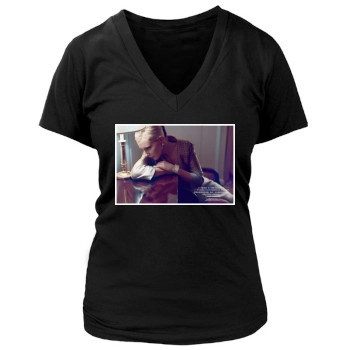 Cate Blanchett Women's Deep V-Neck TShirt