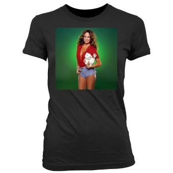 Catherine Bach Women's Junior Cut Crewneck T-Shirt