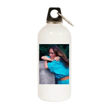 Catherine Bach White Water Bottle With Carabiner