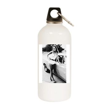 Catherine Bach White Water Bottle With Carabiner