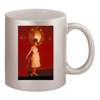 Catherine Deneuve 11oz Metallic Silver Mug