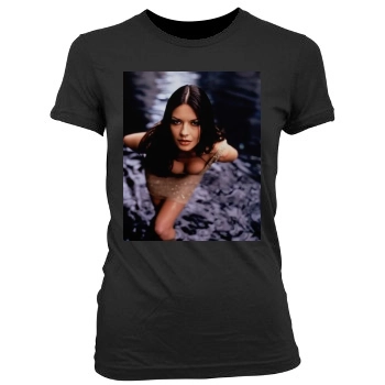 Catherine Zeta-Jones Women's Junior Cut Crewneck T-Shirt